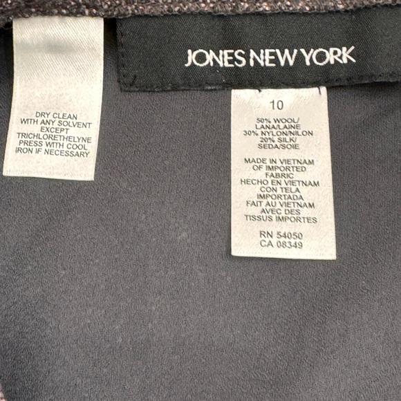 Jones New York wool blend plum flounce midi skirt size 10 - Picture 6 of 6